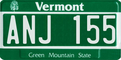 VT license plate ANJ155