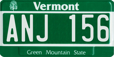 VT license plate ANJ156