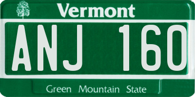 VT license plate ANJ160