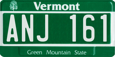 VT license plate ANJ161