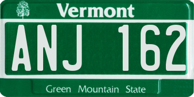 VT license plate ANJ162
