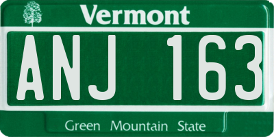 VT license plate ANJ163