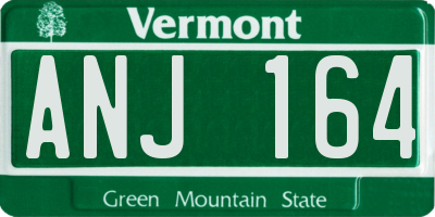 VT license plate ANJ164