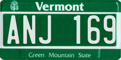 VT license plate ANJ169