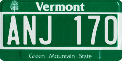 VT license plate ANJ170