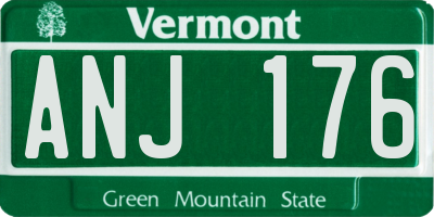 VT license plate ANJ176