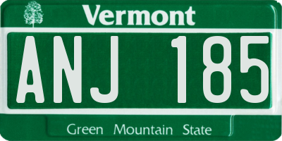 VT license plate ANJ185