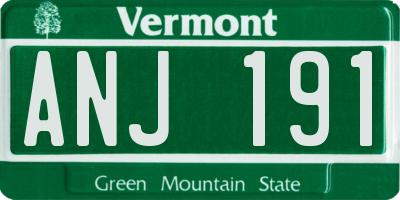 VT license plate ANJ191