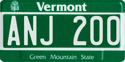 VT license plate ANJ200