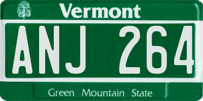VT license plate ANJ264