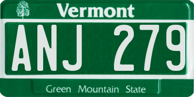 VT license plate ANJ279