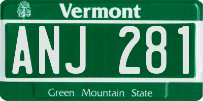 VT license plate ANJ281