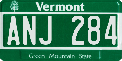 VT license plate ANJ284