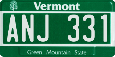 VT license plate ANJ331