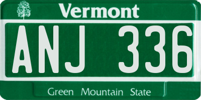 VT license plate ANJ336