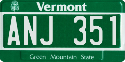 VT license plate ANJ351