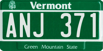VT license plate ANJ371