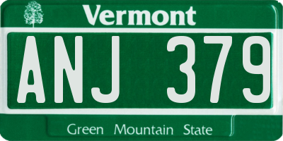 VT license plate ANJ379