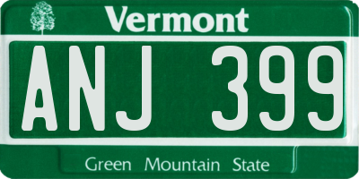 VT license plate ANJ399