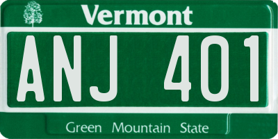 VT license plate ANJ401