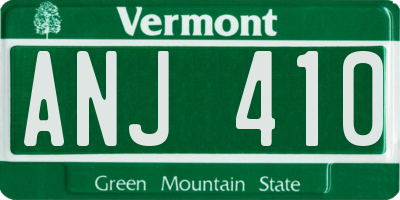 VT license plate ANJ410