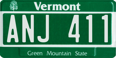 VT license plate ANJ411