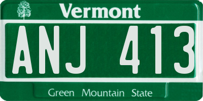 VT license plate ANJ413