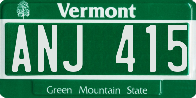 VT license plate ANJ415