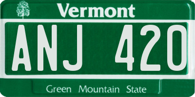 VT license plate ANJ420