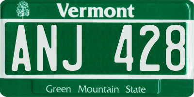 VT license plate ANJ428