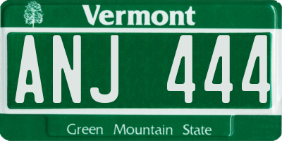 VT license plate ANJ444