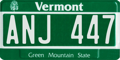 VT license plate ANJ447