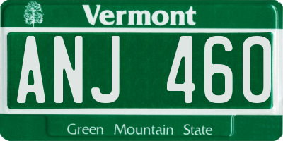 VT license plate ANJ460