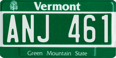 VT license plate ANJ461