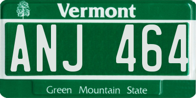 VT license plate ANJ464