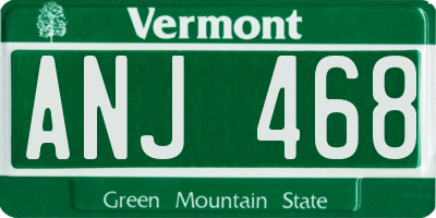 VT license plate ANJ468