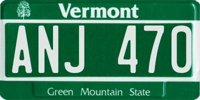 VT license plate ANJ470