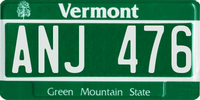 VT license plate ANJ476