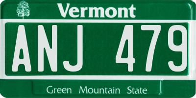 VT license plate ANJ479