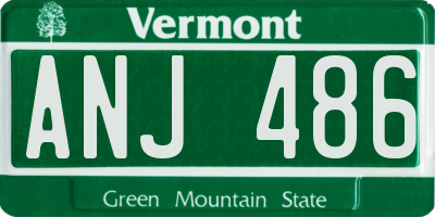 VT license plate ANJ486