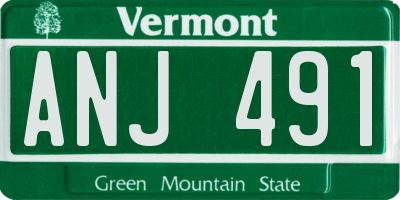 VT license plate ANJ491