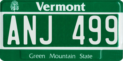 VT license plate ANJ499