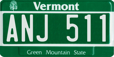 VT license plate ANJ511