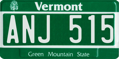 VT license plate ANJ515