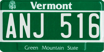 VT license plate ANJ516