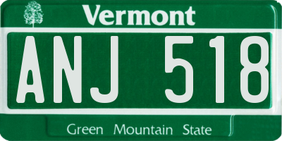 VT license plate ANJ518