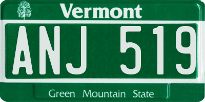 VT license plate ANJ519