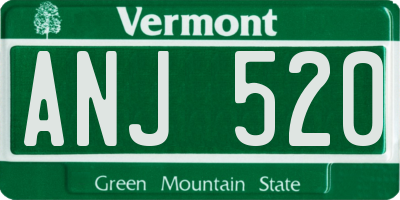 VT license plate ANJ520