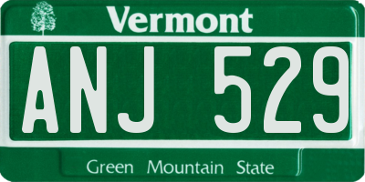 VT license plate ANJ529