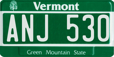 VT license plate ANJ530
